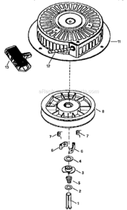 Recoil_Starter_590746 Diagram and Parts List for 143998001  Craftsman Engine