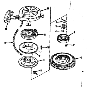 Starter No. 29224 Diagram and Parts List for 14343251  Craftsman Engine