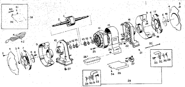 Unit Parts Diagram and Parts List for 39719570  Craftsman Grinder
