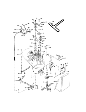 Mower Deck Diagram and Parts List for 917277130  Craftsman Lawn Tractor