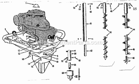 Part Location Diagram of 10101 Craftsman Parts List