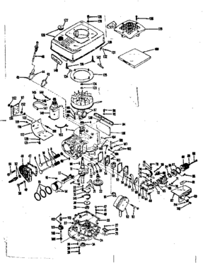 Basic Engine Diagram and Parts List for 14340600  Craftsman Engine
