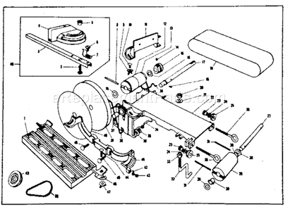 Unit Parts Diagram and Parts List for 14922641  Craftsman Belt or Drum Sander