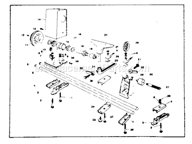 Page A Diagram and Parts List for 14923860  Craftsman Lathe