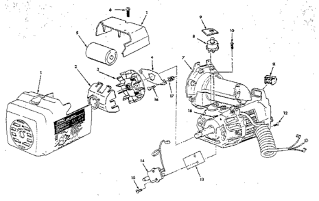 Part Location Diagram of 64946 Generac Line, Oil Return