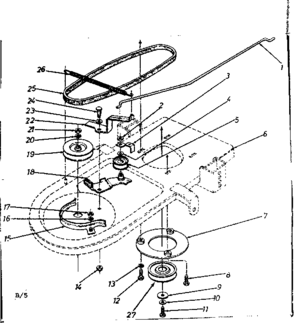 Mower Deck Diagram and Parts List for 24788102  Craftsman Lawn Mower