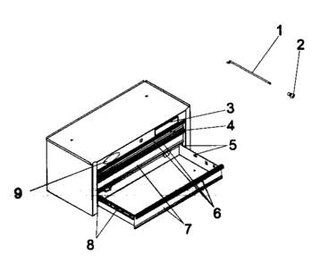 Cabinet Parts Diagram and Parts List for 706957250  Craftsman Tool Stand & Cart