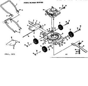 Mower Deck Diagram and Parts List for 13197312  Craftsman Lawn Mower