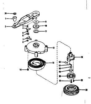 Self Starter No. 29249 Diagram and Parts List for 143104030  Craftsman Engine