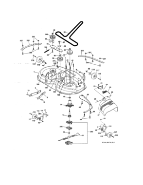 Mower Deck Diagram and Parts List for 917986411  Craftsman Lawn Tractor