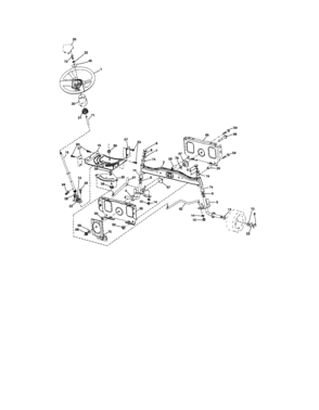 Steering Diagram and Parts List for 917289073  Craftsman Lawn Tractor