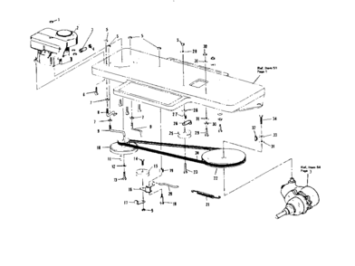 Engine Diagram and Parts List for 536250933  Craftsman Lawn Tractor