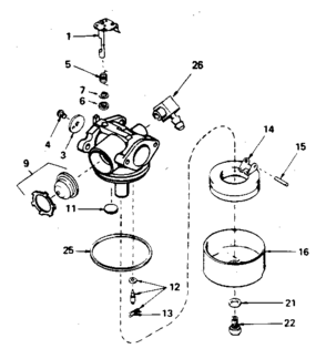 Replacement Parts Diagram and Parts List for 143394202  Craftsman Engine