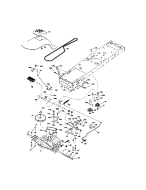 Ground Drive Diagram and Parts List for 917289073  Craftsman Lawn Tractor