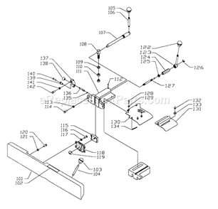 Fence Diagram and Parts List for 152217060  Craftsman Planer Jointer