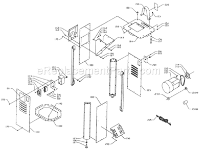 Stand Diagram and Parts List for 152217060  Craftsman Planer Jointer