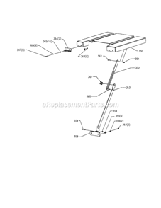 Table Adjuster Diagram and Parts List for 152221240  Craftsman Table Saw