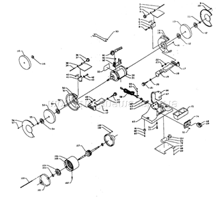 Bench Grinder/Leg Diagram and Parts List for 152241230  Craftsman Bench Grinder