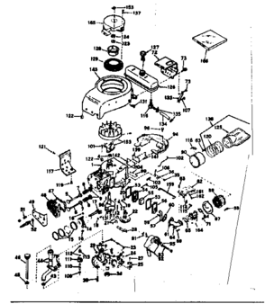Basic Engine Diagram and Parts List for 143226152  Craftsman Engine