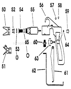 Page A Diagram and Parts List for 15548  Craftsman Paint Sprayer