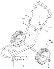 Part Location Diagram of AL126700AV Craftsman Cart Frame