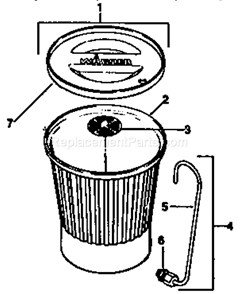 Page E Diagram and Parts List for 15551  Craftsman Paint Sprayer