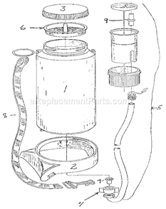 Page C Diagram and Parts List for 15581  Craftsman Paint Sprayer