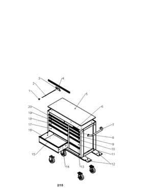 Part Location Diagram of 15606A4-EBK Craftsman Caster channel-black