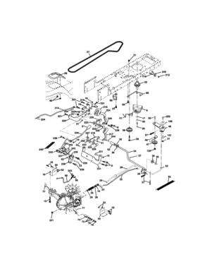 Ground Drive Diagram and Parts List for 917272265  Craftsman Lawn Tractor