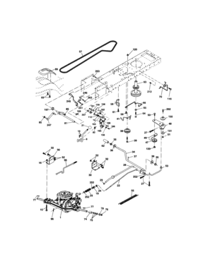 Ground Drive Diagram and Parts List for 917273383  Craftsman Lawn Tractor
