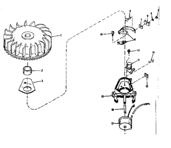 Magneto (wico Fw-2617) Diagram and Parts List for 14375250  Craftsman Lawn Mower