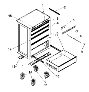Chest Diagram and Parts List for 706656670  Craftsman Tool Stand & Cart