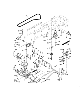 Ground Drive Diagram and Parts List for 917271532  Craftsman Lawn Tractor