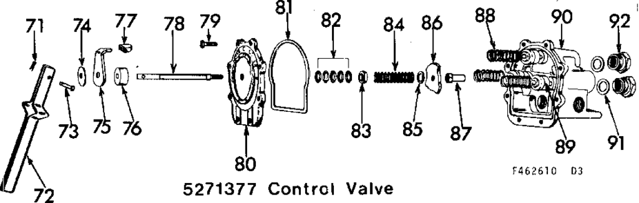 Control Valve Diagram and Parts List for 471462610  Craftsman Pressure Washer