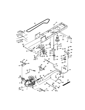 Ground Drive Diagram and Parts List for 917272064  Craftsman Lawn Tractor