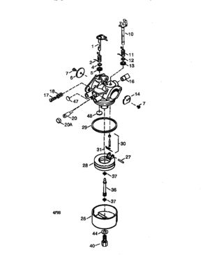 Part Location Diagram of 640126 Tecumseh Carburetor