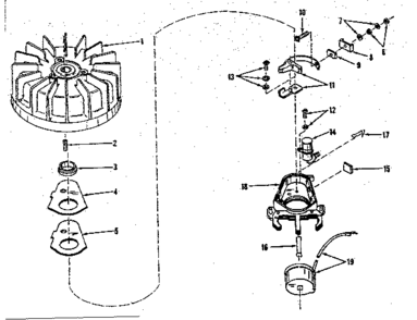 Magneto No. 27901 Diagram and Parts List for 14344000  Craftsman Engine