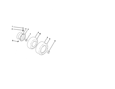 Wheels & Tires Diagram and Parts List for 917273980  Craftsman Lawn Tractor