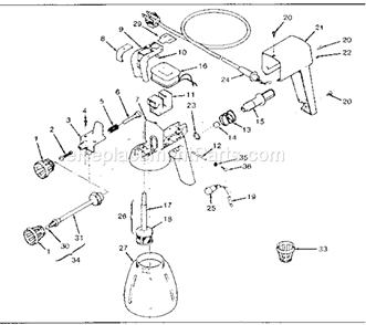 Page A Diagram and Parts List for 165155182  Craftsman Paint Sprayer