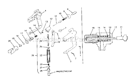 Page A Diagram and Parts List for 165155570  Craftsman Paint Sprayer