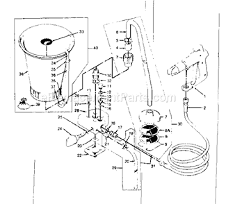 Page B Diagram and Parts List for 165155572  Craftsman Paint Sprayer