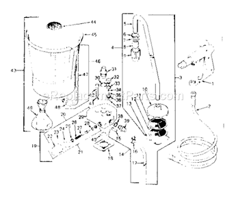 Page B Diagram and Parts List for 165155574  Craftsman Paint Sprayer
