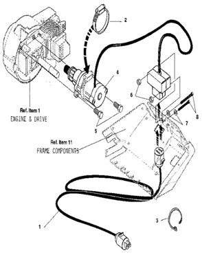 Electric Starter Diagram and Parts List for 536884350  Craftsman Snow Blower