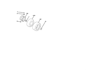 Wheels And Tires Diagram and Parts List for 917271633  Craftsman Lawn Tractor