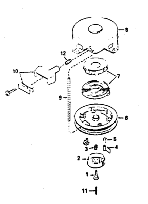 Rewind Starter No. 590420a Diagram and Parts List for 143371032  Craftsman Engine