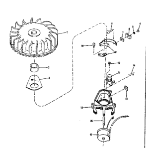 Magneto (wico Fw-2617) Diagram and Parts List for 14313300  Craftsman Engine
