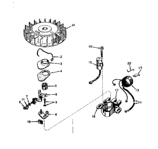 Magneto No. 610689a Diagram and Parts List for 143176012  Craftsman Engine