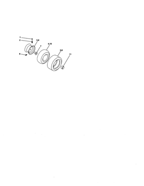 Wheels And Tires Diagram and Parts List for 917271645  Craftsman Lawn Tractor