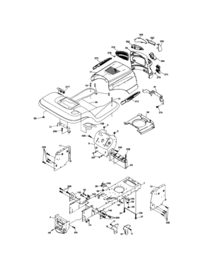 Chassis And Enclosures Diagram and Parts List for 917273505  Craftsman Lawn Tractor