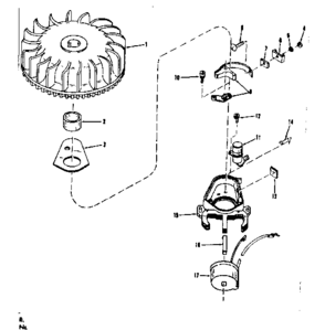 Magneto (wico Fw-2617) Diagram and Parts List for 14325251  Craftsman Engine